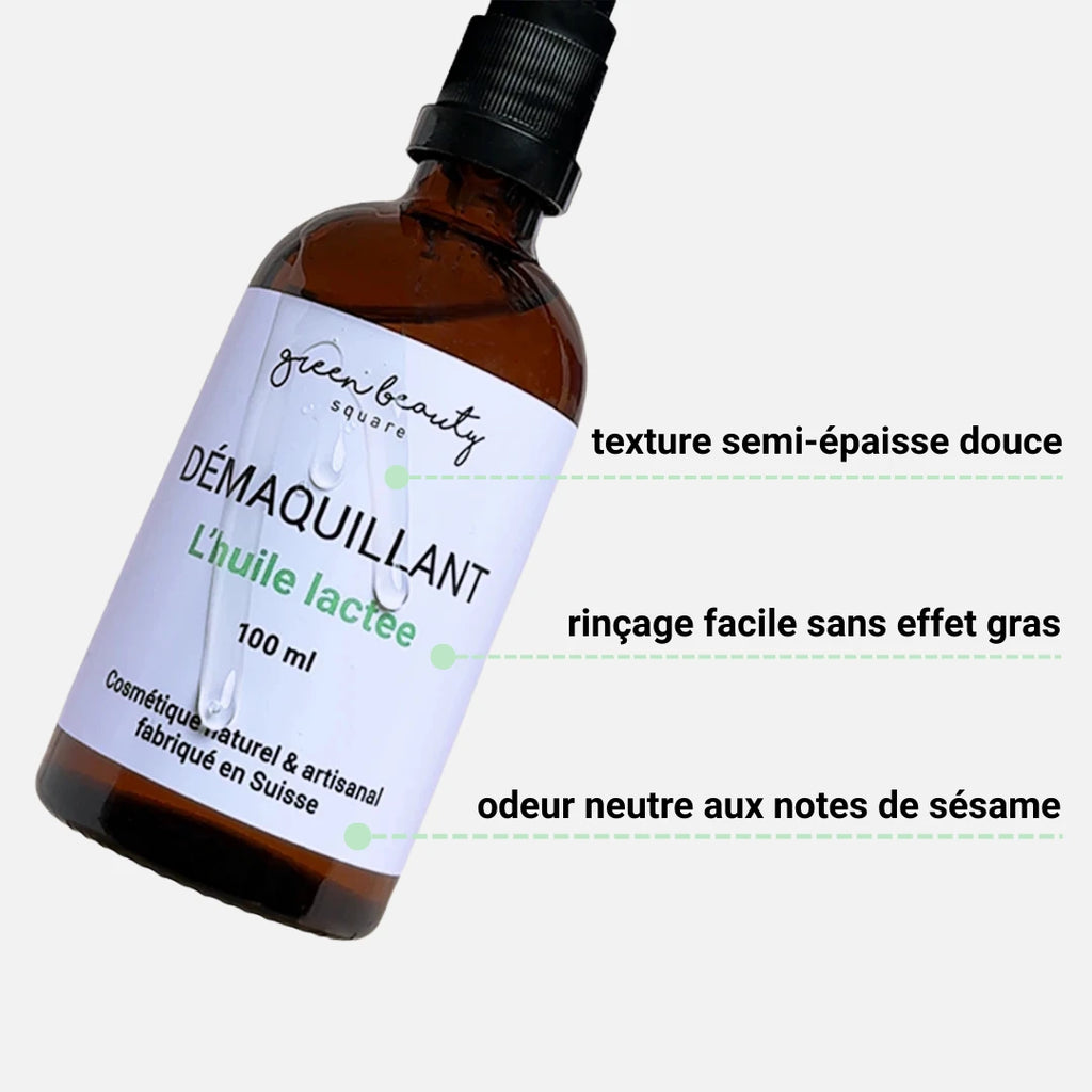 L'huile démaquillante lactée